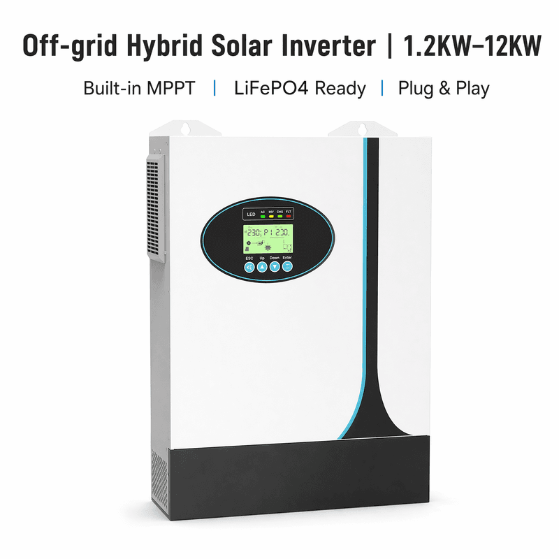 NKH ऑफ-ग्रिड हाइब्रिड सोलर इन्वर्टर 1.2~12kW